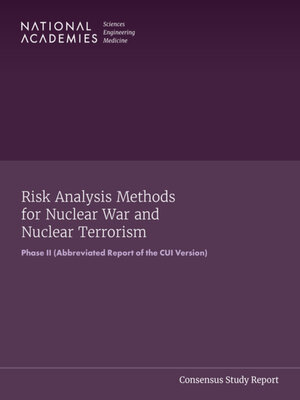cover image of Risk Analysis Methods for Nuclear War and Nuclear Terrorism